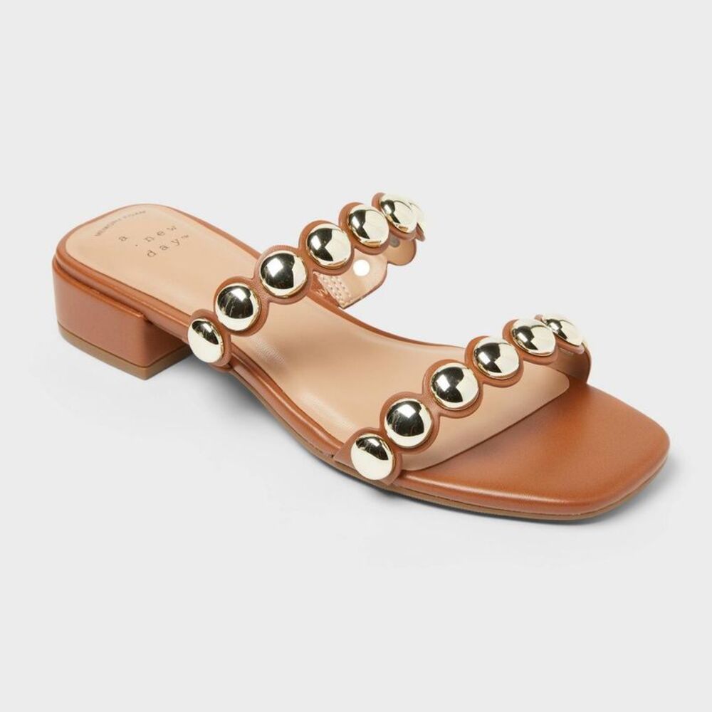 Women’s Caity Sandals with Memory Foam Insole - A New Day Cognac 11